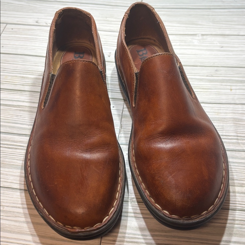 Born Men’s Brown Cognac Leather Shoe Casual Slip On Size 8 - Picture 2 of 8